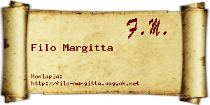 Filo Margitta névjegykártya