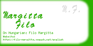 margitta filo business card
